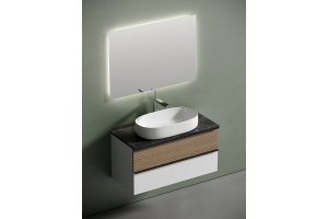 Столешница для ванной комнаты Sancos 100х46 черная - 2