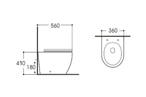Унитаз приставной Aquatek Европа белый с сиденьем микролифт (AQ1902-00) - 2