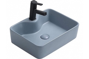 Раковина накладная CeramaLux NC 48.5 см голубой матовый (7291MHL-4) 