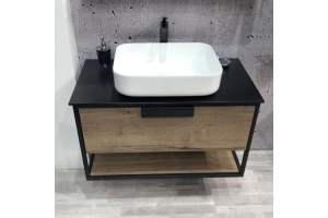 Тумба с раковиной Comforty Кёльн 75 дуб темный