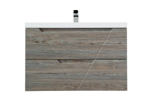 Тумба с раковиной BelBagno Vittoria 100 серый - коричневый