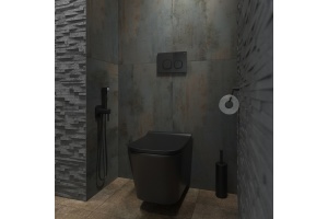 Клавиша смыва, универсальная, чёрная - 3