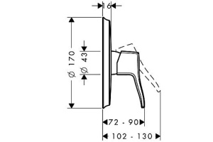 Смеситель для душа Hansgrohe  шлифованный никель (31676820) - 2