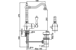 Смеситель Cezares Margot MARGOT-LSM2-01-M для раковины - 2