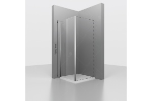 Боковая панель 100*195 RGW Z-050-2 Хром/Сатинат/6 мм