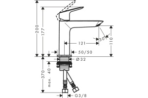 Смеситель Hansgrohe Logis Fine 110 для раковины хром - 3