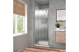 Душевая дверь в нишу Vincea Intra VDP-1I9010CH 90/100 см, стекло шиншилла, хром - 2