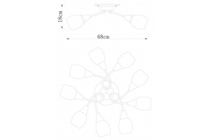 Потолочная люстра Arte Lamp Penny A2701PL-9CC - 2