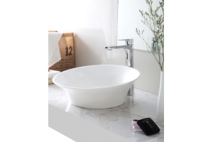 Раковина накладная Abber Stein 46х46 белый матовый - 2