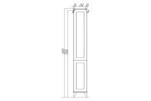 Шкаф-пенал напольный Aquaton Леон 31 белый - 3