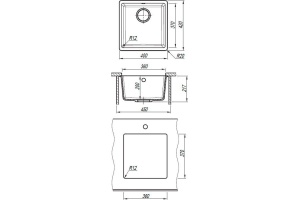 Мойка кухонная Florentina Вега 360 шампань - 2