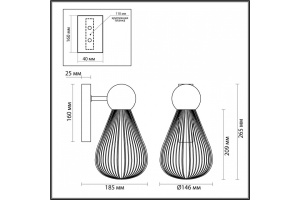 Бра Odeon Light Exclusive Elica 5402/1W - 3