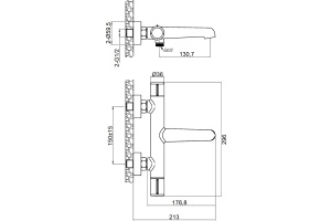 Смеситель для ванны с душем STWORKI Лунд LU-03cr - 2