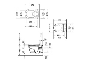 Duravit DuraSystem А2 Клавиша смыва стеклянная, сенсорная с ИК-датчиком, 229,8х157 мм, двойной смыв, цвет: стекло белое - 2