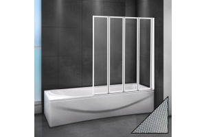 Шторка на ванну Cezares Relax V-4-90/140-P-Bi-R стекло punto