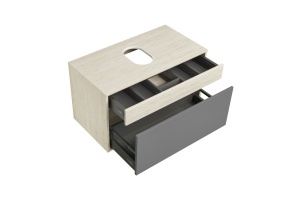 Тумба под раковину Aquaton Лофт Урбан 80 светлое дерево-серый - 2