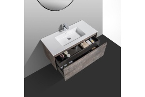 Тумба с раковиной Black&White Universell 80 темно-серая - 3