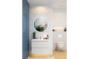 Зеркало LED 012 design 88x88 с подсветкой хол. тепл. cвет круглое - 2