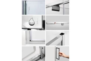 Душевой уголок Wasserkraft Berkel 120x80 профиль хром стекло прозрачное - 2