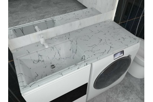 Раковина Stella Polar Мадлен 120 L на стиральную машину белый - 2