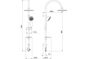 Душевая стойка Lemark LM8801С - 2