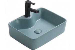 Раковина накладная CeramaLux NC 48.5 см зеленый матовый (7291MLG-6)