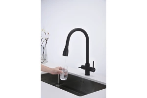 Смеситель для кухни Paulmark Lange темно - серый матовый - 3