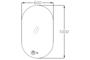 Зеркало Opadiris Ибица 60 с подсветкой  - 3