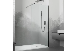 Душевая перегородка RGW Walk In WA-010B 90х195 профиль черный стекло прозрачное