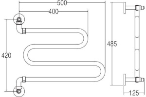 Водяной полотенцесушитель Margaroli   хром (406CR) - 2