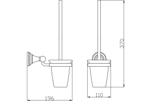 Ершик для унитаза Rav Slezak Morava хром - 2