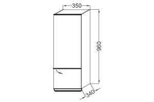 Шкаф-пенал Jacob Delafon Odeon Up EB893D R, белый блестящий - 2