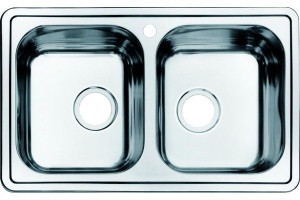 Мойка, нержавеющая сталь, шелк, 2 чаши, 780*480, Strit S, IDDIS, STR78S2i77