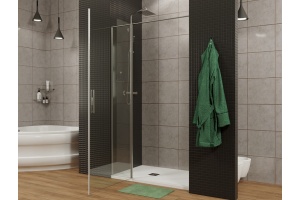 Душевая дверь Allen Brau Priority 160 профиль хром стекло прозрачное - 2