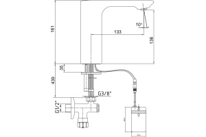 Смеситель E.C.A. Photoscell для раковины 108108037EX - 2