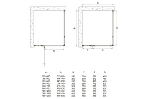 Душевой уголок Veconi Rovigo RV-073B 80x90 профиль черный (RV073B-8090-01-C4) - 3