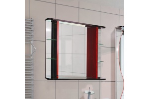 Зеркало Bellezza Рио 90 красное с черным