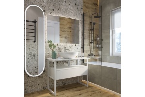 Мебель для ванной DIWO Элиста 100 белая с раковиной Moduo 55 Leaf - 2