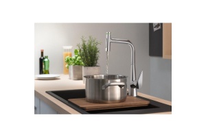 Кухонный смеситель однорычажный, 300, с вытяжным душем, 2jet, sBox Hansgrohe 73867000 - 3