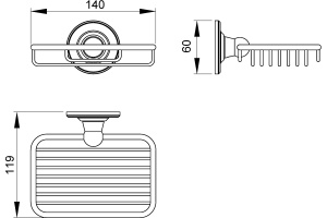 Мыльница Timo Nelson 150023/00 хром - 2