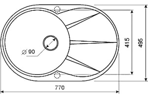 Мойка кухонная Lava E3 кремовая - 3