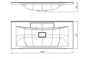 Мебельная раковина Art&Max Bianchi 100, AM-LAV-1000-MR-FP - 3