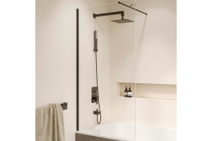 Шторка на ванну RGW Screens SC-051B 60х150 профиль черный стекло прозрачное