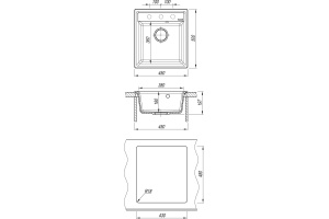 Мойка Flortek Консул 450, бежевый FG  - 3