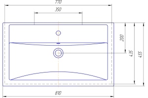 Мебельная раковина Kirovit Фостер 80 - 2