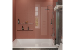 Шторка на ванну STWORKI Стокгольм GV-861 MT 70х150 см, профиль хром матовый