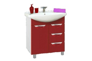 Орхидея - 65 Тумба с 3 ящ. красная эмаль