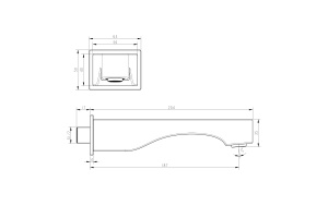 Излив для ванны встраиваемый Lemark (LM7281BL) - 2