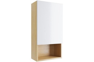 Шкаф подвесной EXCELLENT Tuto 40 R белый - светлое дерево