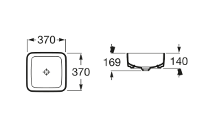 Накладная раковина Roca Inspira square 37 см (327532000) - 3